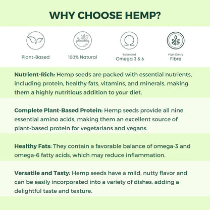 Hemp Heart | Natural – Vegan, Soy Free, No Additives &amp; High In Antioxidants – Health Horizon – 500gm