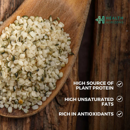 Hemp Heart | Natural – Vegan, Soy Free, No Additives &amp; High In Antioxidants – Health Horizon – 500gm