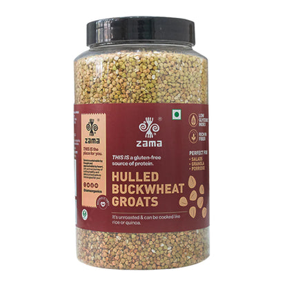 Buckwheat Groats | Hulled - Gluten Free &amp;amp; High In Protein - Zama Organics - 1000gm