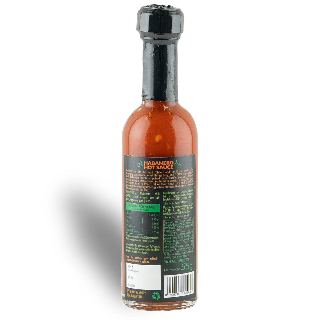 Hot Sauce | Habanero Premium Wood Aged Hot Sauce – Vegan, Gluten Free, kosher Friendly, Paleo Friendly, No Added Sugar &amp; No Added synthetic colors Or Flavors - Sprig – 55gm