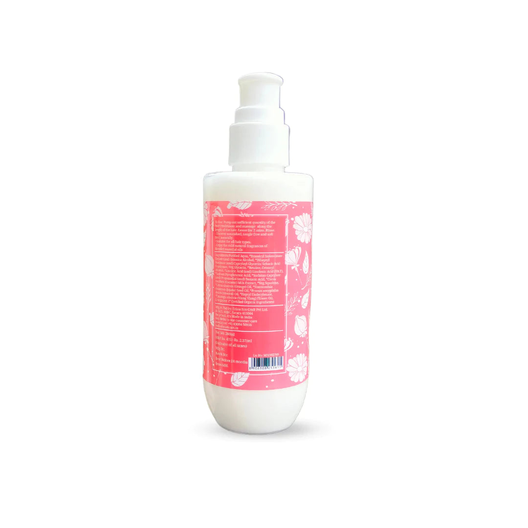 Hair Conditioner | Orange Almond - For All Hair Types  - Vegan, Cruelty Free, Paraben, Sulphate &amp;amp; Silicone Free - Rustic Art - 200ml