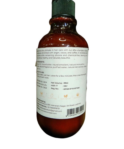 Conditioner | Hair Conditioner (Omega 3 &amp; Multi Vitamins) - Argan &amp; Cocoa - Natural - Cruelty Free &amp;amp; Paraben Free - Soil Concept - 280ml
