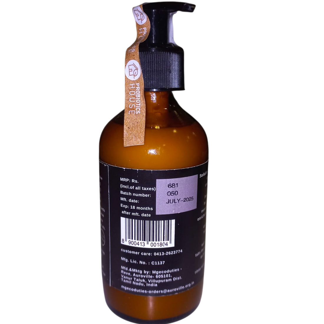 Hair Conditioner | For All Hair Types - Probiotics - Vegan, Chemical Free, Palm Oil Free & No Added Preservatives - Probiotic House - 200gm