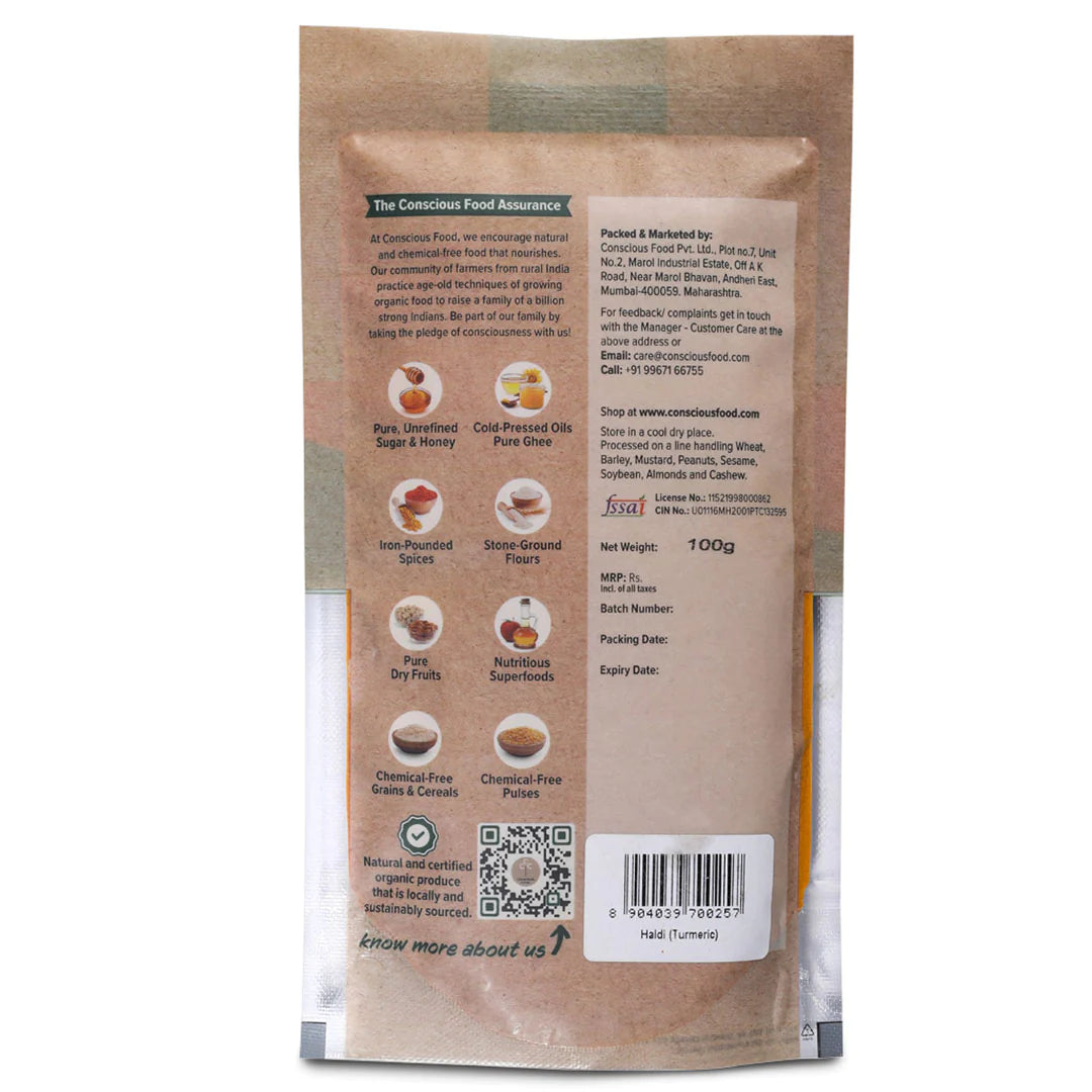 Turmeric Powder  - Conscious Food - 100gm