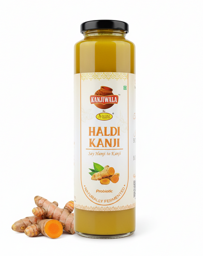 Kanji| Haldi Kanji - Probiotic -Naturally Fermented - Immunity Booster - No Artificial Flavours , No  Preservatives &amp; No Sweeteners -Kanjiwala- 350ml