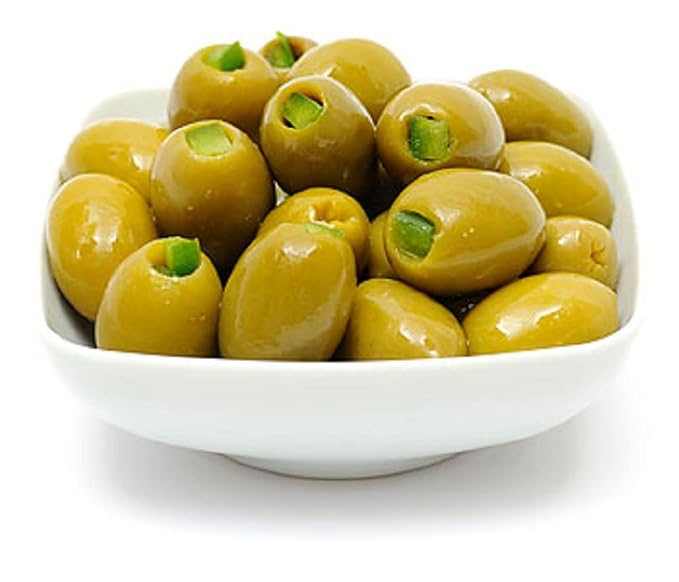 Olives | Halkidiki  Olives (Stuffed With Jalapenos ) - No Preservatives-Kouzina - 355gm