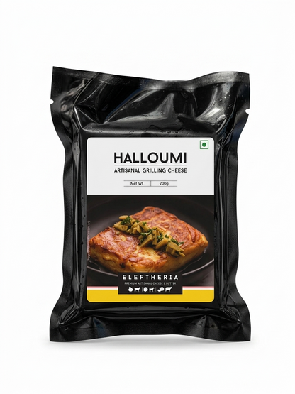 Cheese | Halloumi (Artisanal Grilling Cheese )-Vegetarian  Pasteurized- Eleftheria Cheese - 200gm