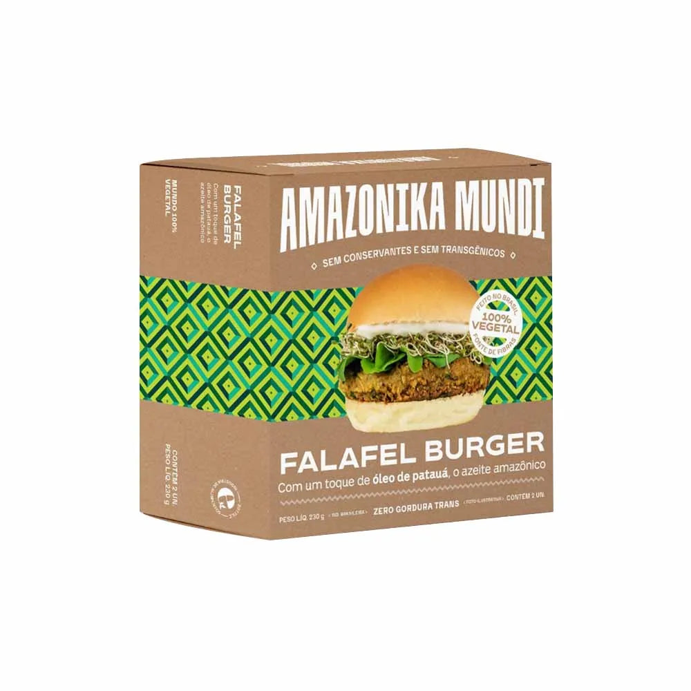 Burger| Falafel Burger- Frozen Falafel Food - Vegan- No Preservatives ,Non-GMO -Amazonika Mundi - 320gm