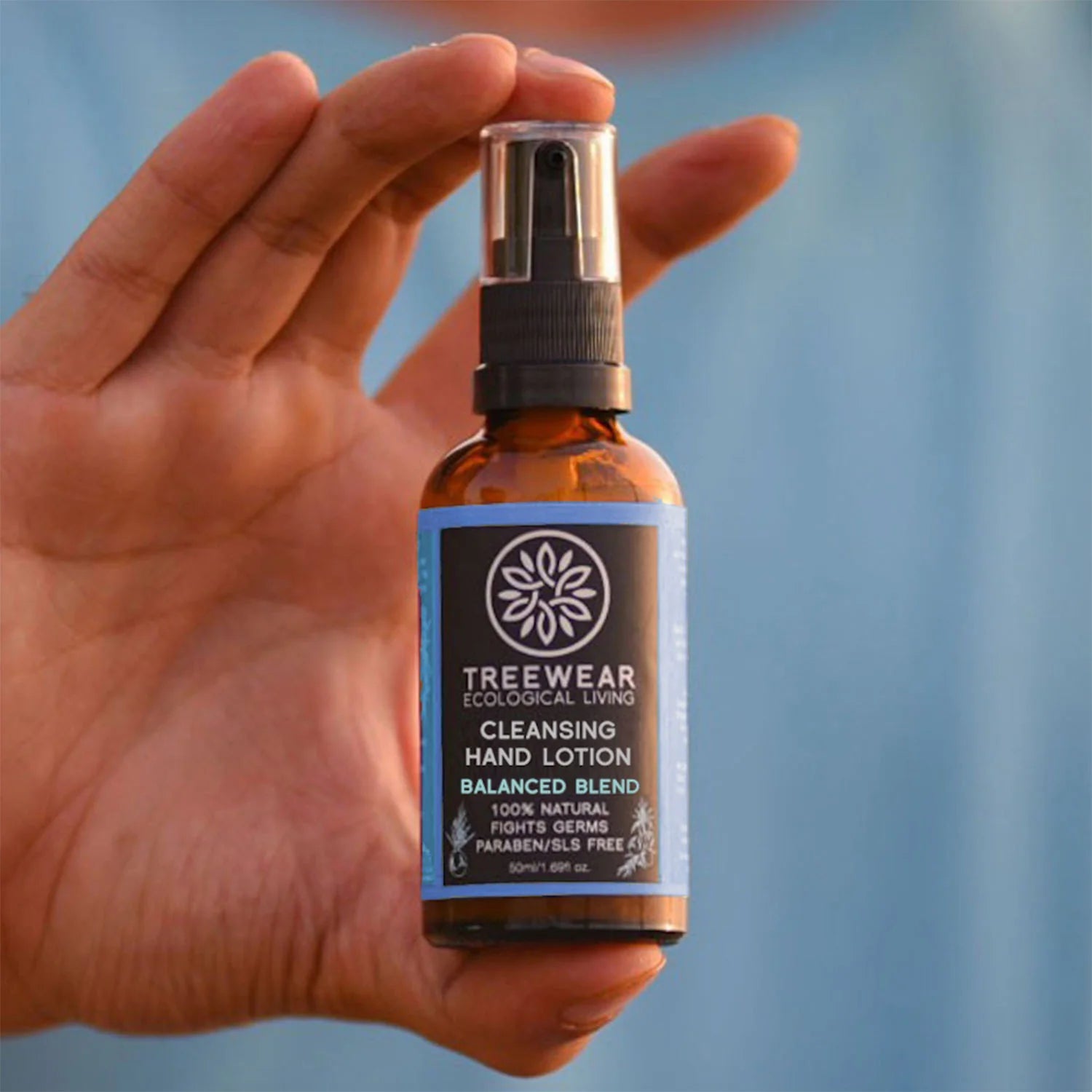 Hand Lotion | Natural Cleansing - Balanced Blend - Vegan, Non Toxic, Alcohol Free, Paraben Free &amp;amp; Sls Free - Treewear - 50ml