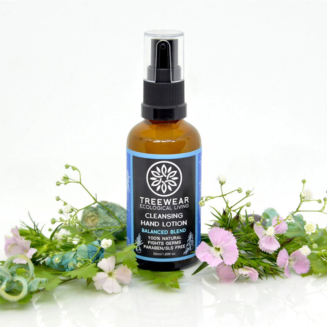 Hand Lotion | Natural Cleansing - Balanced Blend - Vegan, Non Toxic, Alcohol Free, Paraben Free & Sls Free - Treewear - 50ml