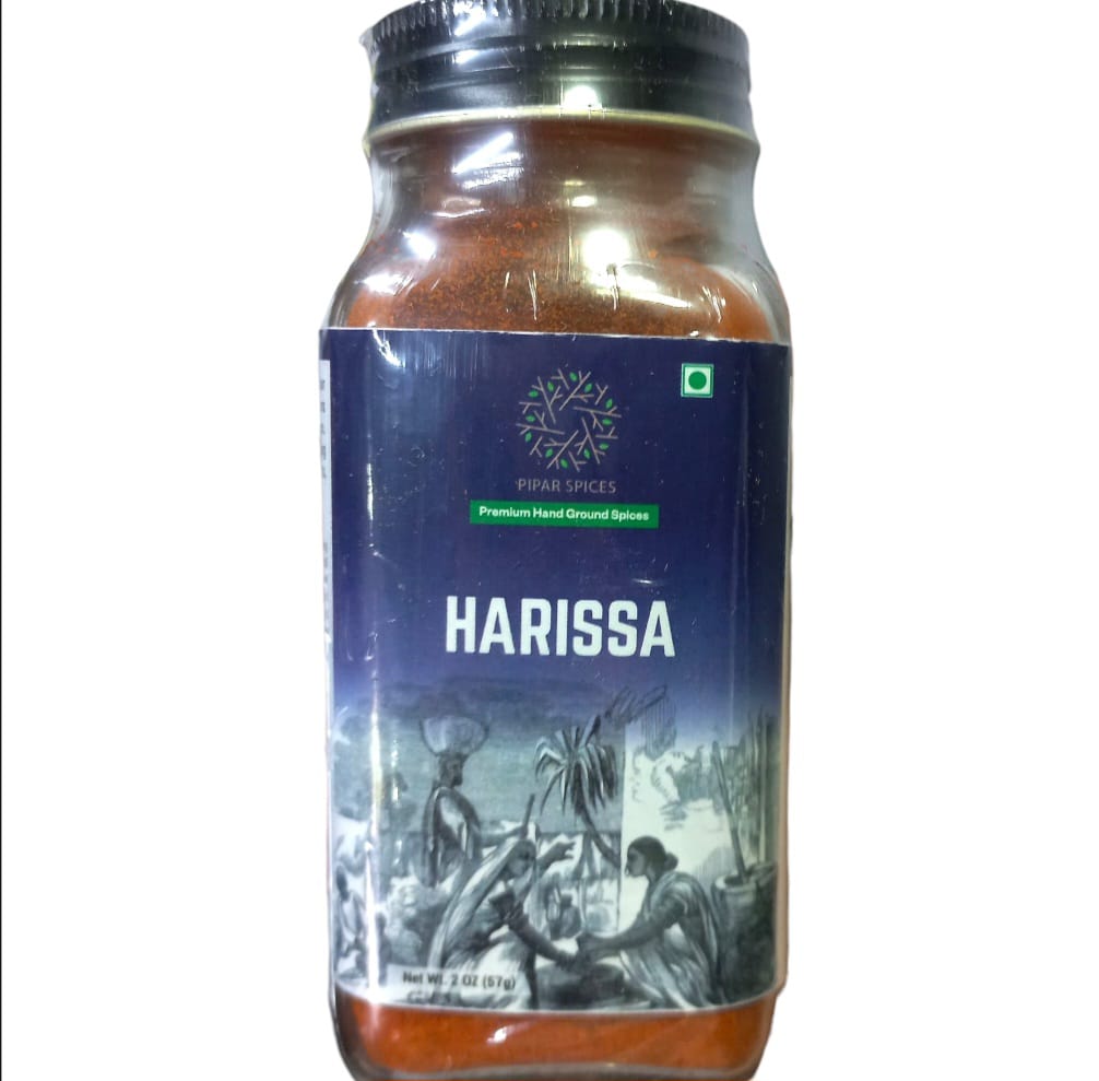Masala | Harissa - Premium Hand Ground Spices - No Added Chemicals & No Added Preservative - Pipar Spices - 57gm
