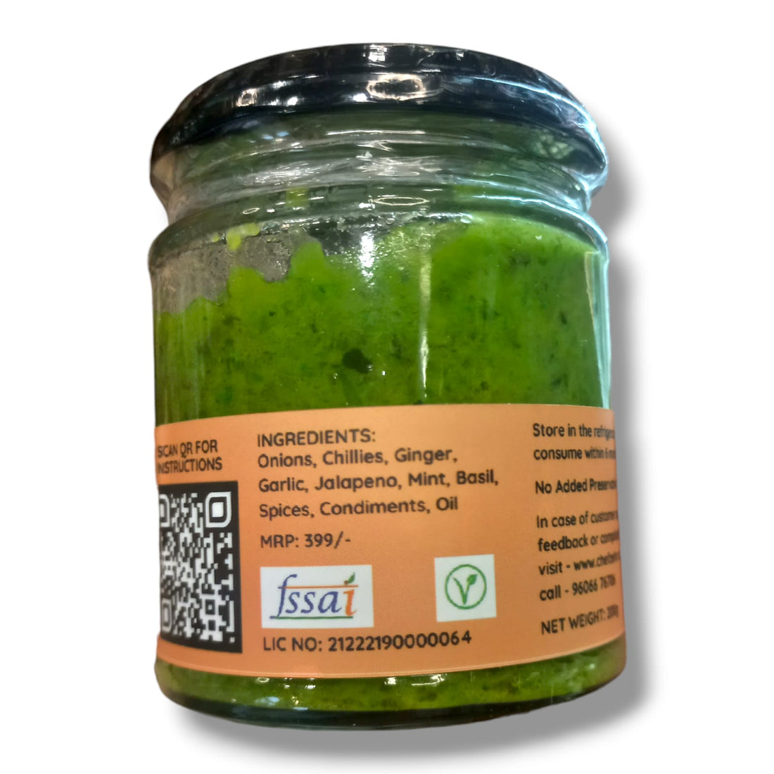 Pasta Sauce | Hariyali Pesto Pasta Sauce - Cold Pressed Oil – Vegan, No Added Flavors, Colors, Thickener &amp; No Emulsifiers And Stabilisers – CHEF ZEHN – 200gm