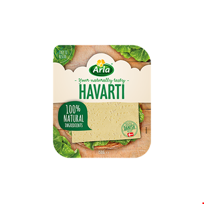 Havarti Slice Cheese – Great On Bread And In Sandwiches - Natural - India - Arla – 150gm