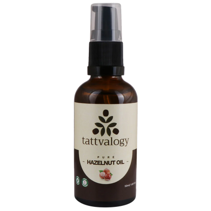 Hazelnut Oil | Pure - For Sensitive Skin - Cold Pressed - Vegan, Cruelty Free, Alcohol Free, Paraben Free &amp;amp; Preservatives Free - Tattvalogy - 50ml