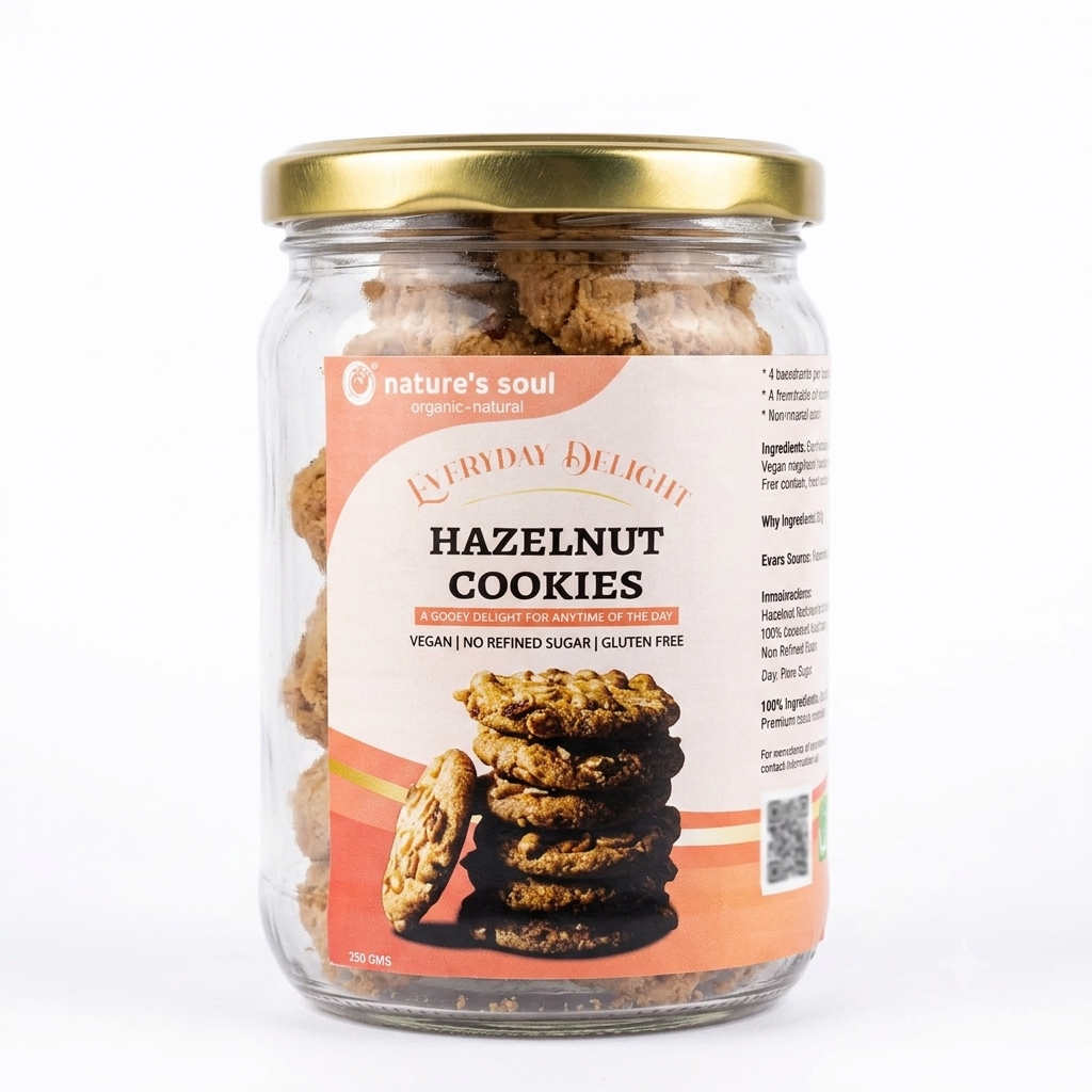 Cookies | Hazelnut Cookie - Vegan, Gluten Free &amp; Refined Sugar Free - Nature&