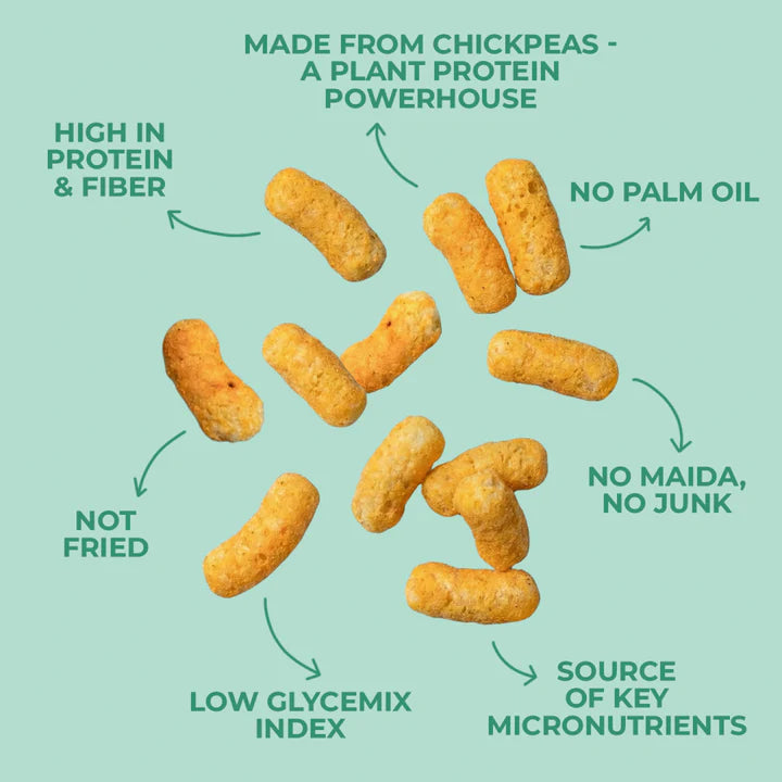 Puffs | Chickpea Puffs (Barbecue) – All Natural , Plant Based – Vegan, Gluten Free, Trans Fat Free, Non GMO &amp; No Added Artificial Flavor – natch – 65gm