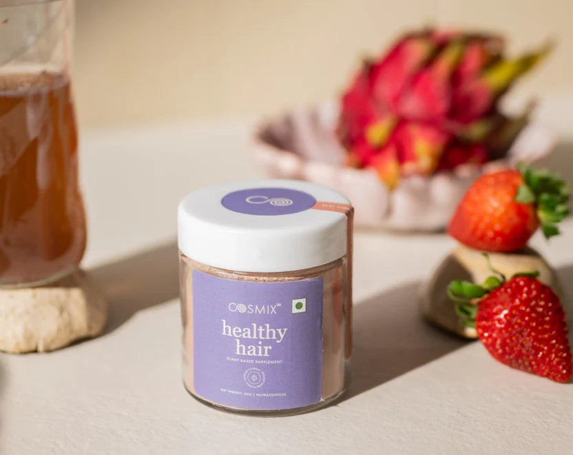 Healthy Hair | For Hairfall, Hair Growth And Scalp Support - No Added Artificial Flavours & No Added Colour – Cosmix – 60gm