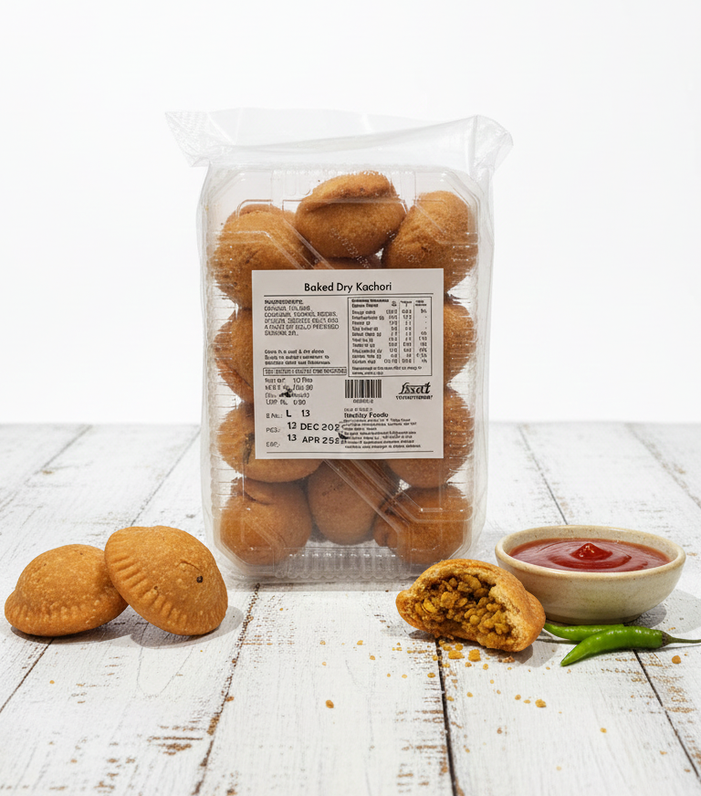 Dry Kachori - Zero Cholesterol, No Preservatives, No Trans Fat &amp;amp; High Energy - Healthy Delicacy - 12Pcs