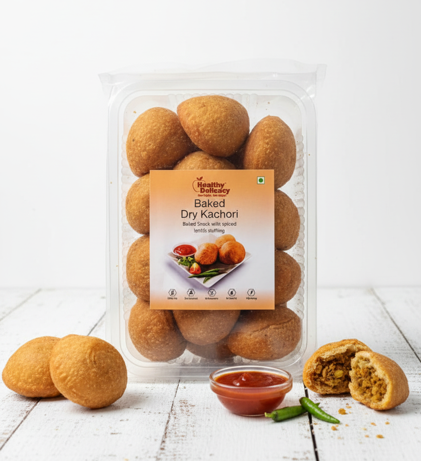 Dry Kachori - Zero Cholesterol, No Preservatives, No Trans Fat &amp;amp; High Energy - Healthy Delicacy - 12Pcs