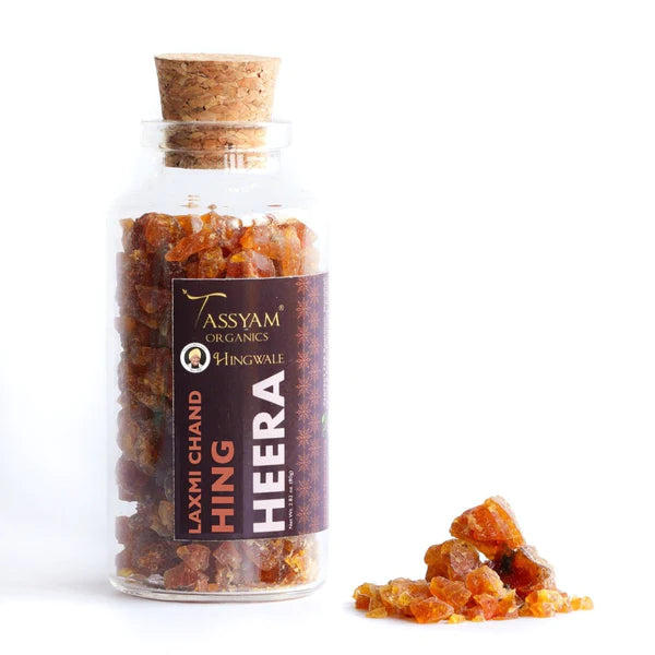 Hing | Laxmi Chand Hing Heera - Sun Dried Crystal - No Colours Added  &amp; No Additives Added - Tassyam – 10gm