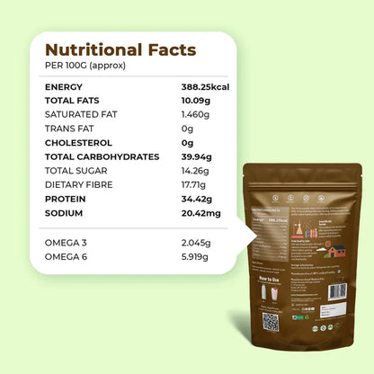 Hemp Powder | (Chocolate Flavour)  - Natural - Vegan, Gluten Free, Rich With Protein, Antioxidants, Minerals &amp; Fibre - Health Horizons - 150gm