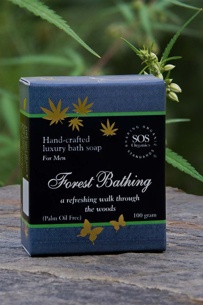 Hemp Soap for Men-Forest Bathing – Palm Oil Free - SOS Organics – 100gm