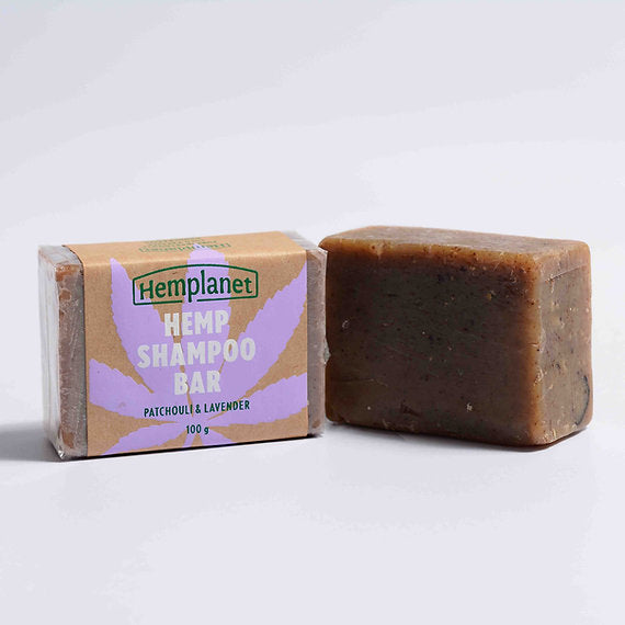 Shampoo Bar | Hemp Shampoo Bar (Patchouli & Lavender)- Suitable For All Hair Types - Hemplanet - 100gm