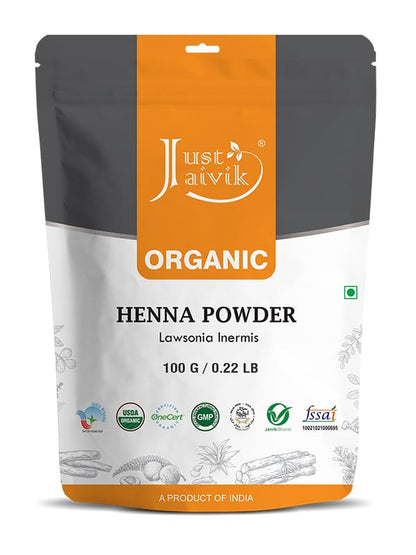 Henna Powder - USDA Organic - Just Jaivik - 100gm