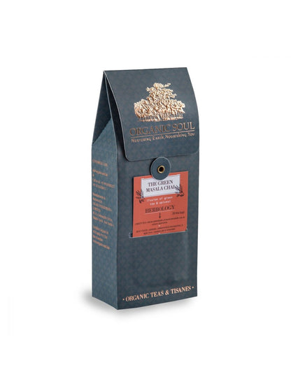 Herbal Green Masala Chai (Fusion Of Green Tea &amp;amp; Spices) – Organic - Indian - Organic Soul – 20 Tea Bags