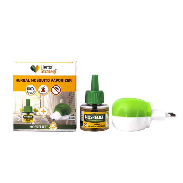 Herbal Mosquito Repellent Vaporizer - (Mosrelief) - Herbal Strategi - 40ml+Machine