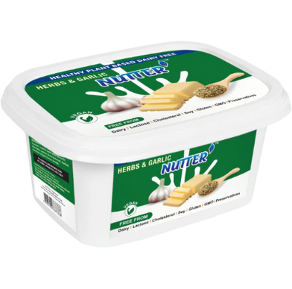 Butter | Herbs &amp;amp; Garlic (Nutter) - Vegan, Gluten Free, Dairy Free, Lactose Free, Cholesterol Free, Gmo Free &amp; Preservatives Free - 1Ness - 200gm
