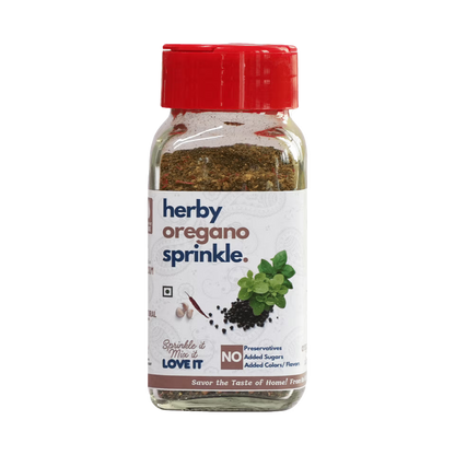 Seasoning | Herby Oregano Sprinkle -Spice Blends  - No Added  Flavours, Sugar, Colour  &amp; Preservatives Free  - Kitchen Koundinyasa - 75 gm