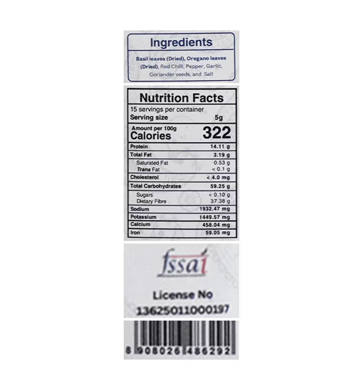 Seasoning | Herby Oregano Sprinkle -Spice Blends  - No Added  Flavours, Sugar, Colour  &amp; Preservatives Free  - Kitchen Koundinyasa - 75 gm