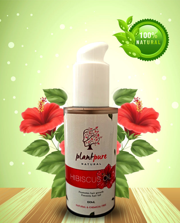 Hibiscus Flower Oil | Promotes Hair Growth - Prevents Hair Fall - 100% Natural - Chemical Free - Plant Pure - 100ml