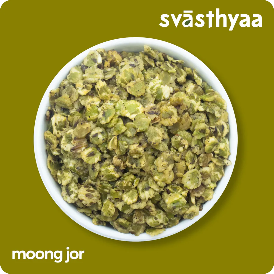 Moong Jor | 40g Protein – Roasted – Handmade – High In Protein - Vegan, Gluten Free, Jain Friendly, Guilt Free & Diabetic Friendly – Svasthyaa – 200gm
