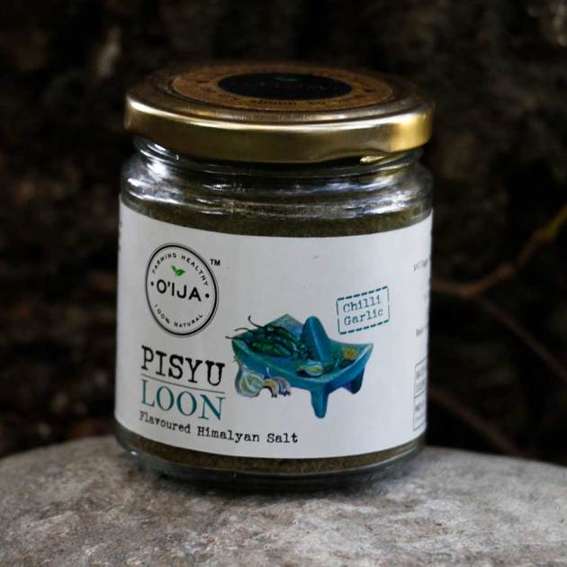 Salt | Himalayan Flavored Salt - Pisyu Loon – Lakhauri Garlic - Oija - 200gm