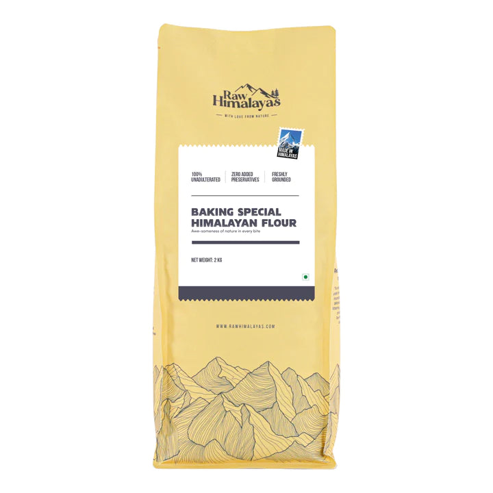 Himalayan Flour | Baking Special - Unadulterated - Natural – Diabetic Friendly &amp;amp; Zero Added Preservatives – Raw Himalayas – 2000gm