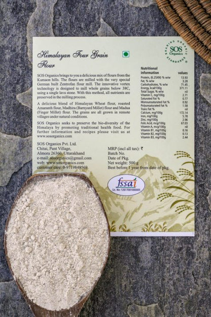 Himalayan Four Grain Flour – SOS Organics – 500gm