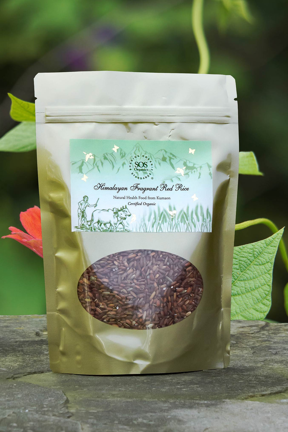 Rice | Himalayan Fragrant Red Rice – SOS Organics – 500gm