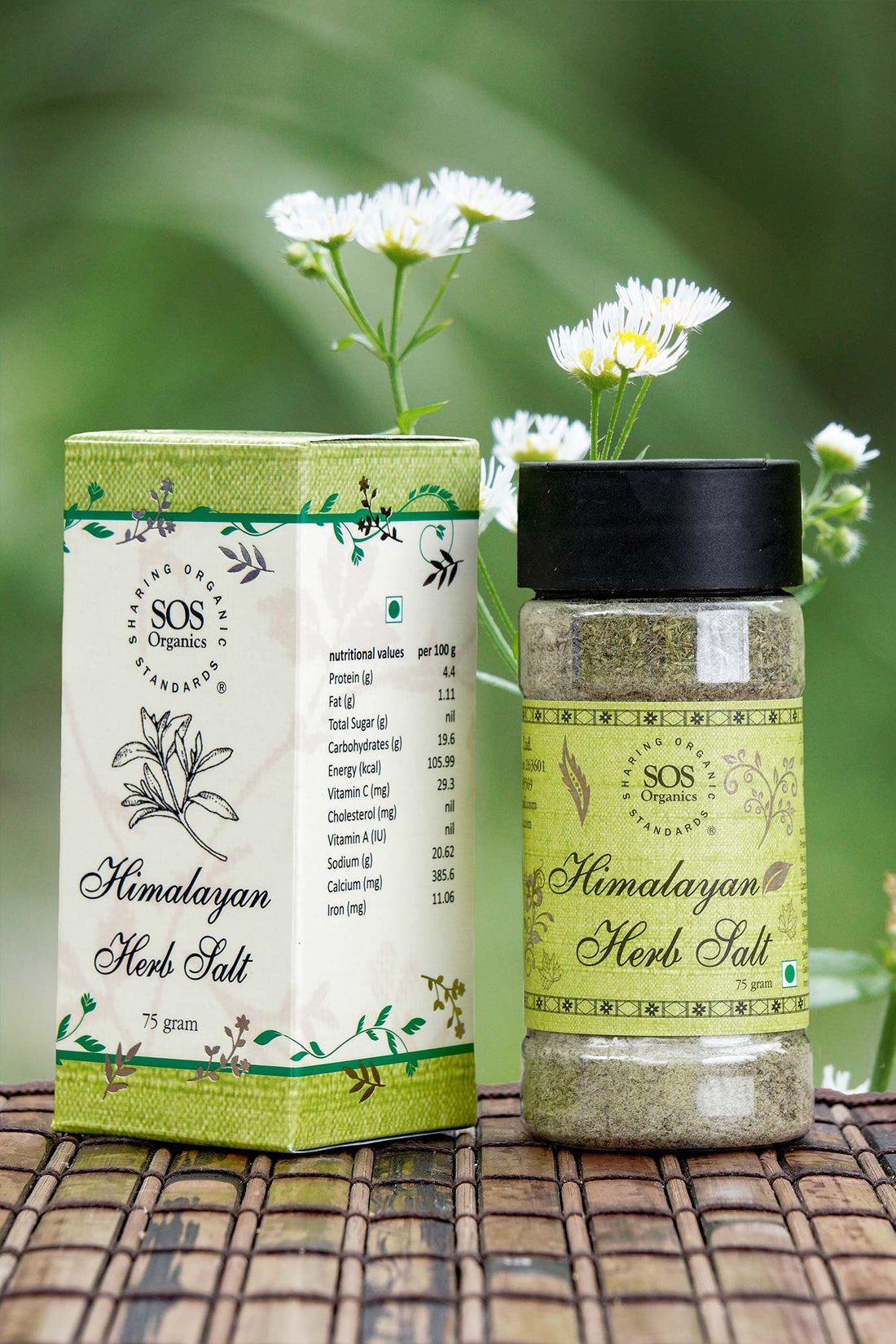 Salt | Himalayan Herb Salt - SOS Organics - 75gm