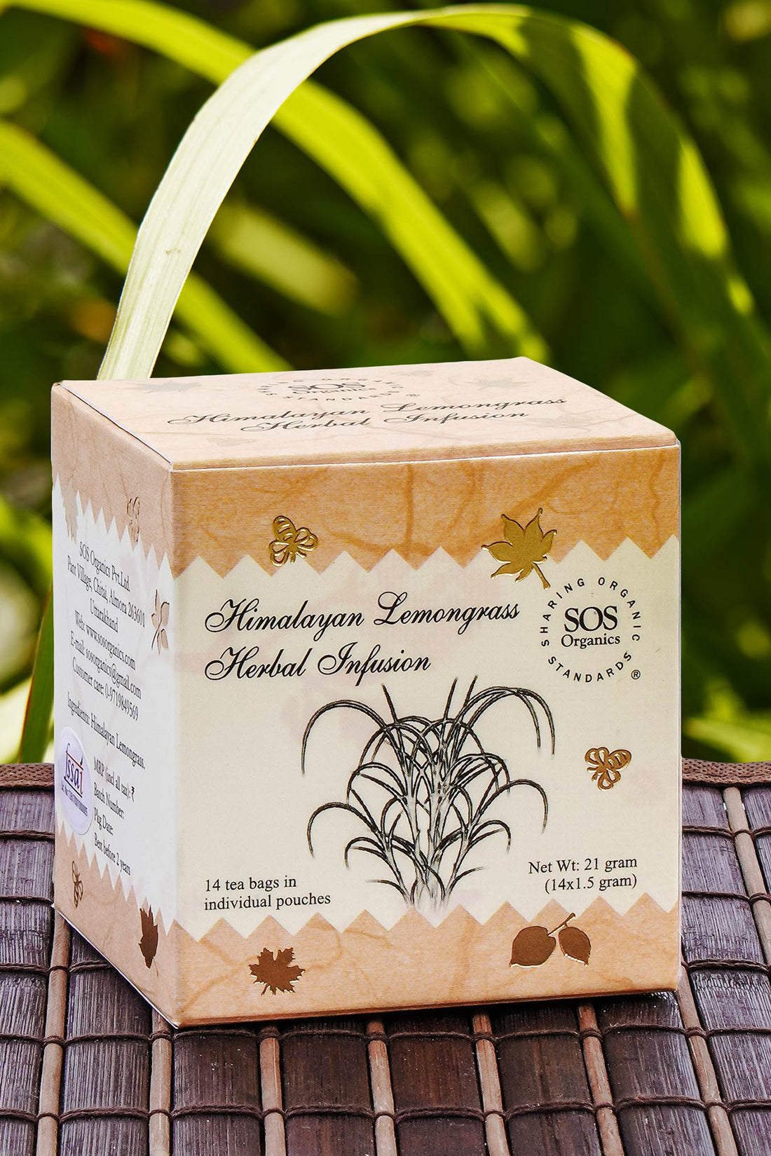 Himalayan Lemongrass Herbal Infusion – SOS Organics – 14Tea Bags