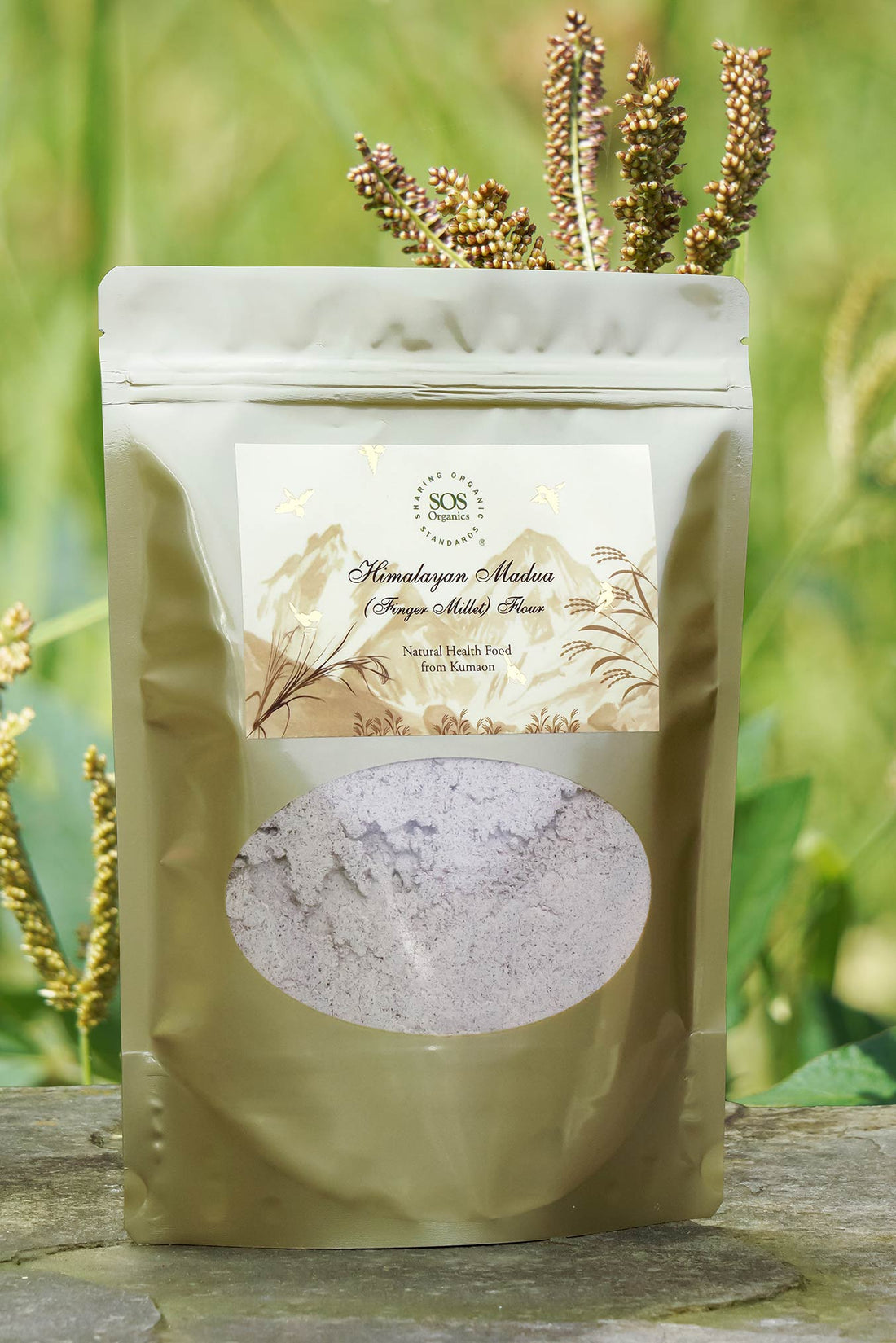 Himalayan Madua (Finger Millet) Flour | Helps Reduce Blood Glucose Levels &amp;amp; Rich In Calcium - SOS Organics – 500gm