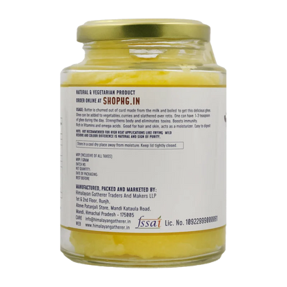 Ghee | Himalayan Cow Desi Ghee - Natural - Premium - Pure - Himalayan Gatherer - 300gm
