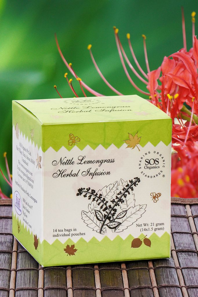 Tea | Himalayan Nettle Lemongrass Herbal Infusion - Sos Organic - 14 Tea Bag
