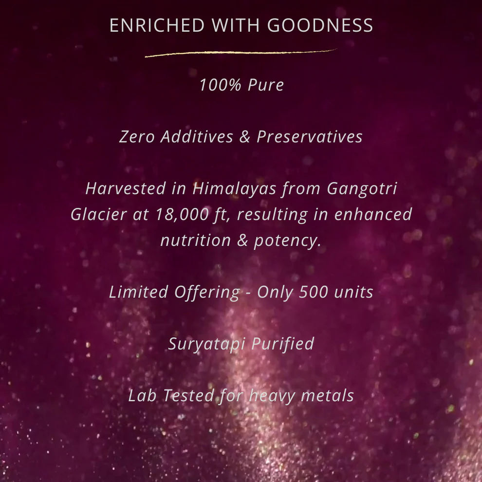Shilajit | Himalayan Shilajit Resin - Surya Tapi Purified - 100% Pure &amp; Natural - 82% Fulvic - From Gangotri Glacier - Vegan, Gluten Free, No Sugar, Soy Free, Heavy Metal Free, No Additives, Fillers &amp; Preservatives Free - Ayantara - 20gm