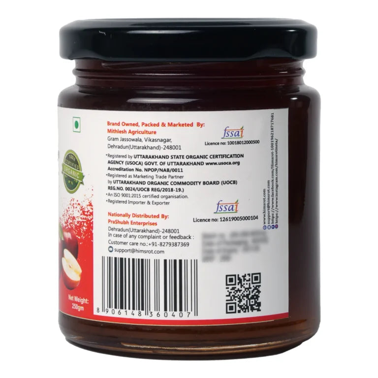 Jam | Apple Jam (Made With Real Fruits) - Organic - Rich In Vitamins, Immunity Booster & Low In Fat  – Himsrot – 250gm