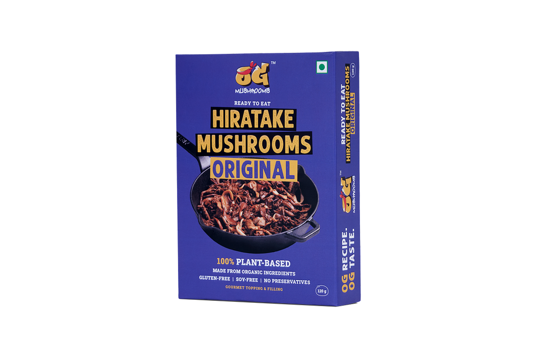 Mushrooms | Hiratake Mushrooms Original -Ready To Eat-100% Plant Based, Gluten Free- Gourmet Topping & Filling -Soy Free-No Preservatives- OG Mushrooms – 120gm
