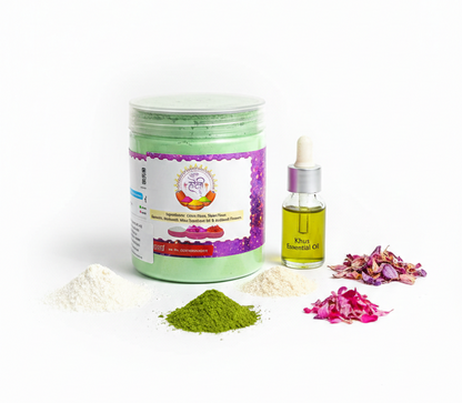 Holi Gulal | Herbal Green Gulal – Natural &amp; Chemical Free –Hand Made, Farm Fresh- No Artificial Perfumes, No Synthetic Dyes &amp; Stain Free – Matratva -250gm