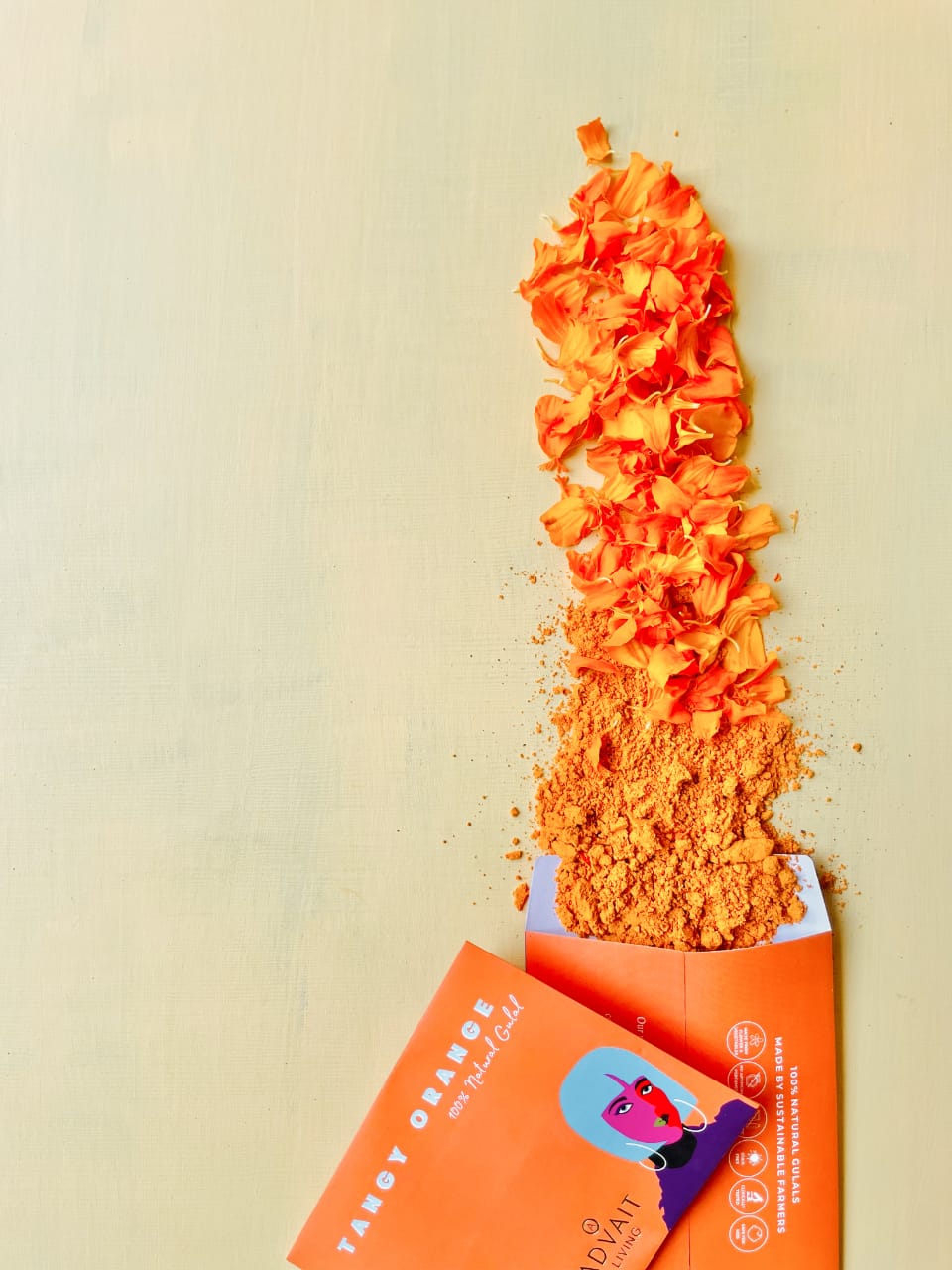 Holi Gulals | Premium Organic (Made From Flowers And Vegetables) – Safe For Kids – No Artificial Perfumes, No Synthetic Dyes &amp; Stain Free – Advait Living – Set Of 4