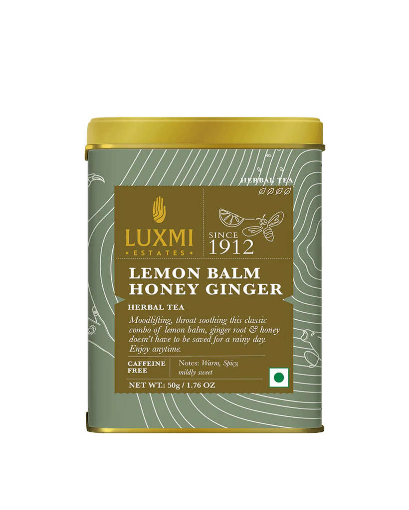 Tea | Honey Balm Honey Ginger - Herbal Tea - Warm Spicy Notes - Organic - Caffeine Free - Luxmi Estates – 50gm